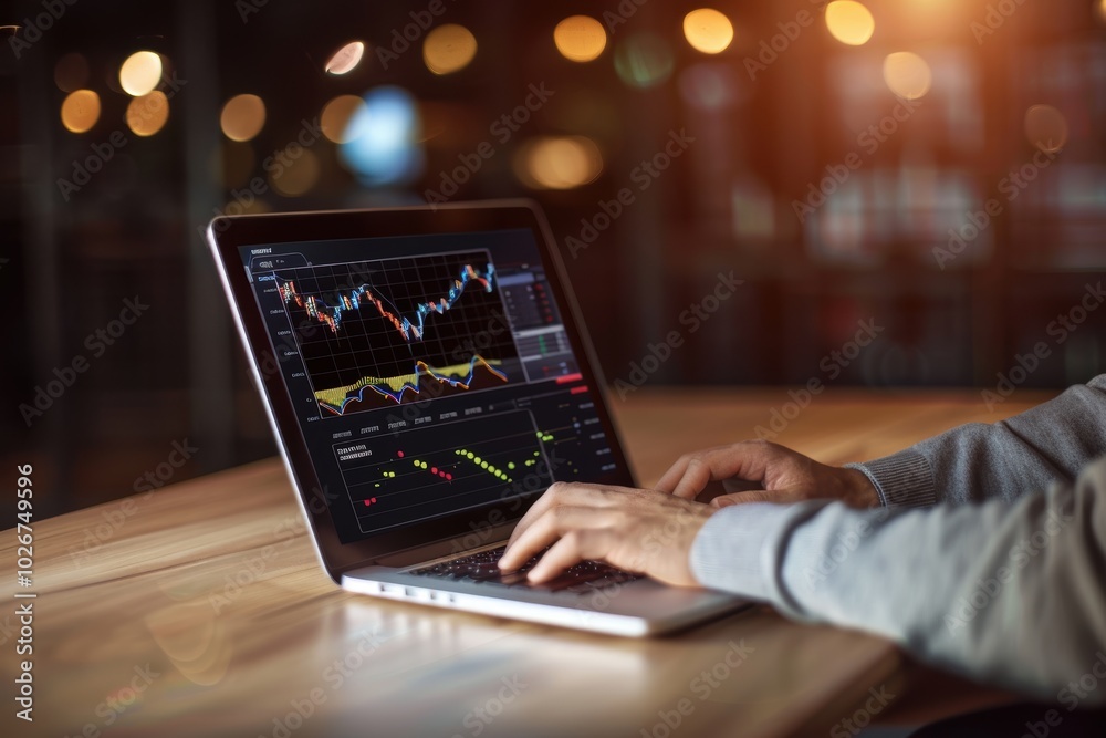 Financial Advisor Analyzing Stock Market Charts for Investment Planning Services Financial Advisor Analyzing Stock Market Charts for Investment Planning Services