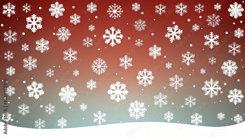 A winter wonderland with falling snowflakes against a gradient background during the festive season A winter wonderland with falling snowflakes against a gradient background during the festive season