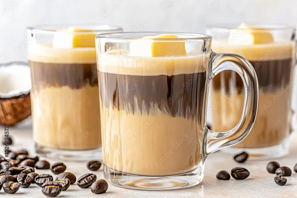 bulletproof coffee blended with organic butter and MCT coconut oil bulletproof coffee blended with organic butter and MCT coconut oil