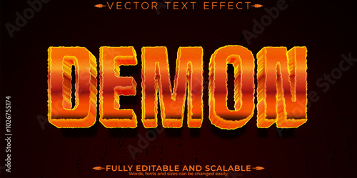 Halloween monster text effect, editable horror and scary text style
