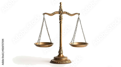 Classic Brass Fairness Scales Symbolizing Justice Under Soft Lighting Generative AI
