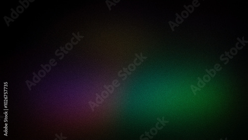 A deep abstract gradient with transitions from dark green to purple, set against a grainy texture. Ideal for use as a backdrop or wallpaper in sleek, modern designs