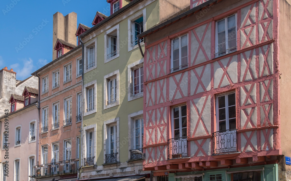 Naklejka premium Hausfassaden, Chalon-sur Saone