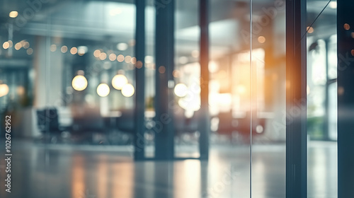  Blurred office interior background