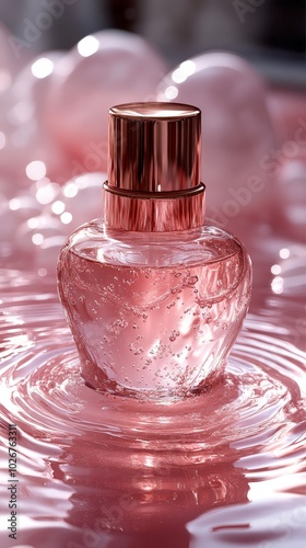 Elegant Skin Care Product in Serene Pink Setting