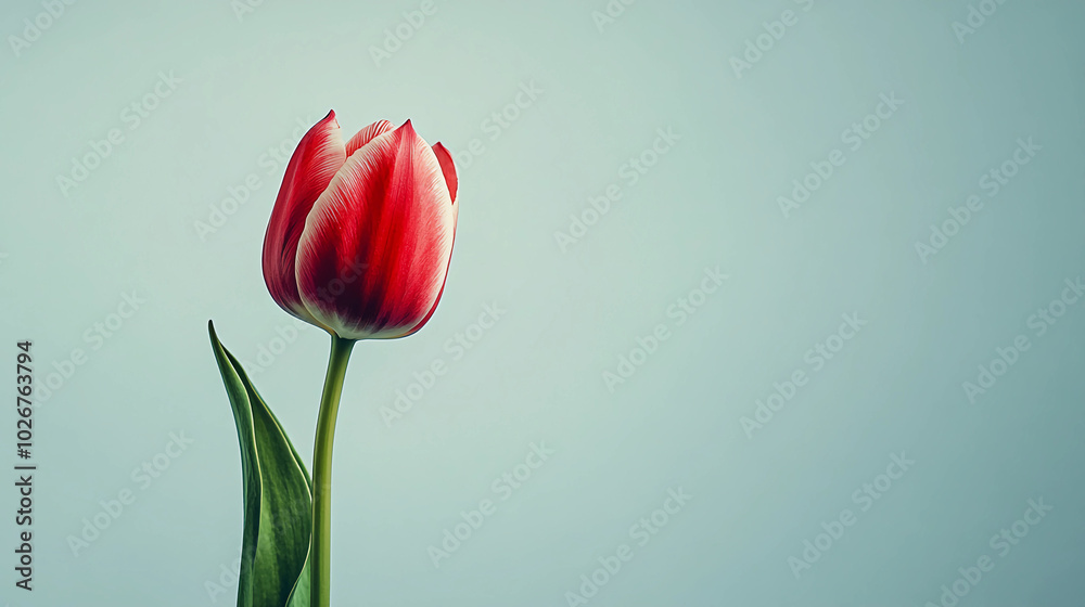 Single tulip on a simple background Single tulip on a simple background