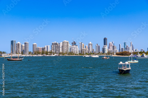 Obraz na płótnie The Gold Coast From Southport, Queensland, Australia w salonie