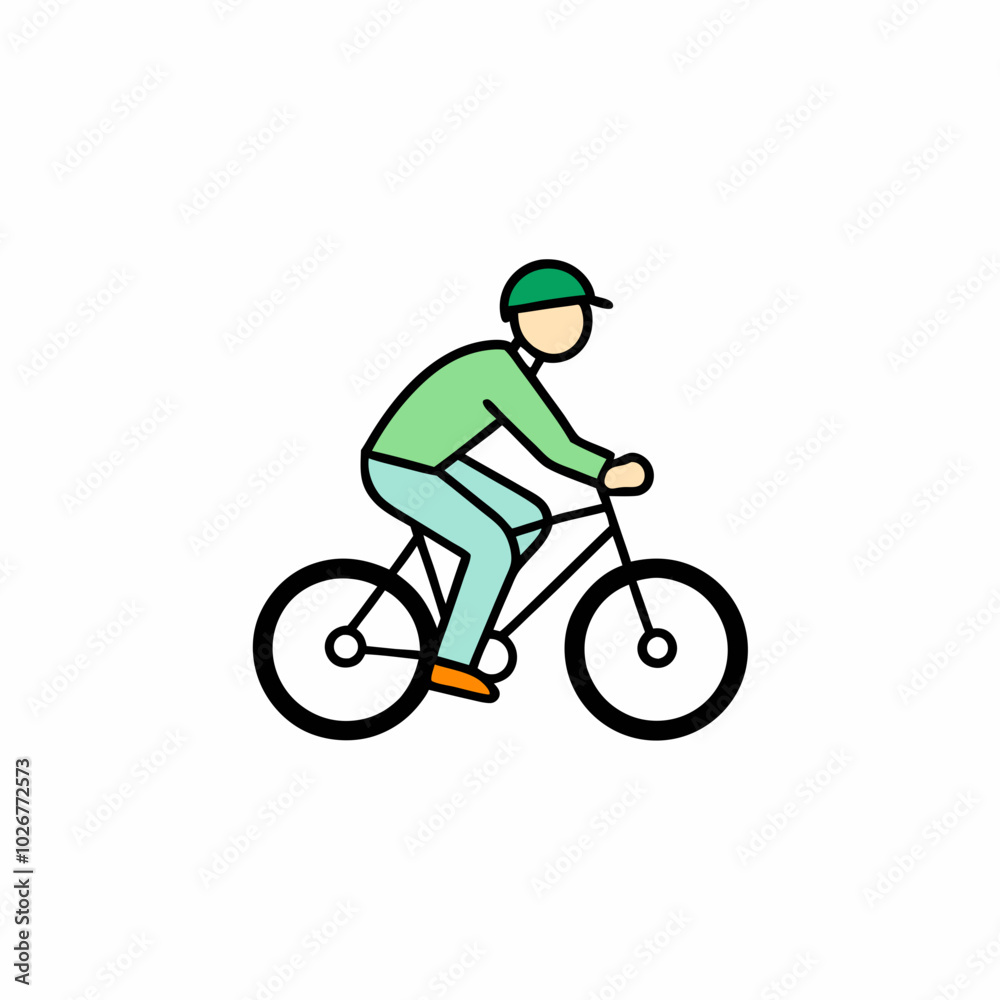 Fototapeta premium person riding a bicycle