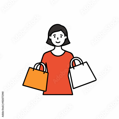 woman with shopping bags