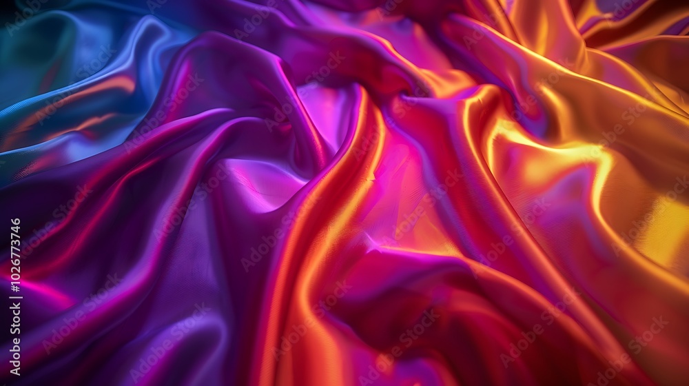 Obraz premium Generally smooth fabric with glowing colors for video poker or broadcast