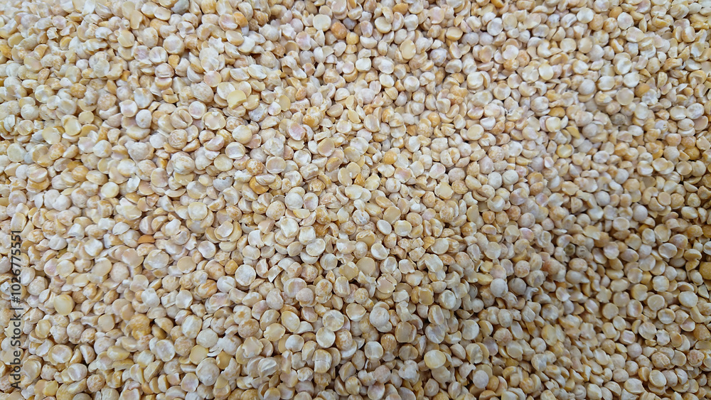 Close-up of split yellow peas Close-up of split yellow peas