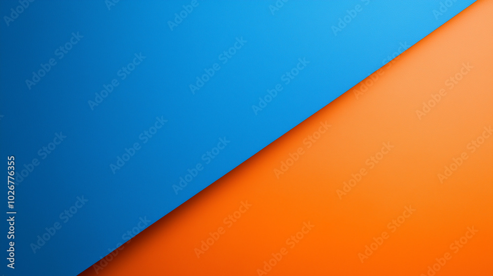 diagonal blue and orange background with crisp delineation diagonal blue and orange background with crisp delineation