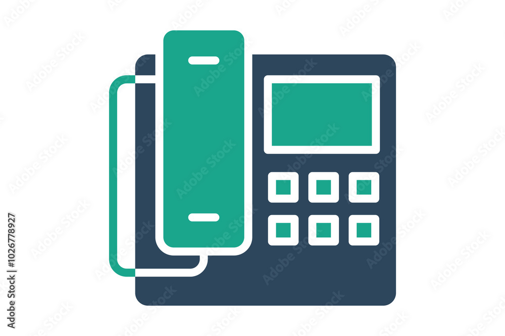 Telephone icon. solid icon style. icon related to reception. hotel elements vector illustration Telephone icon. solid icon style. icon related to reception. hotel elements vector illustration