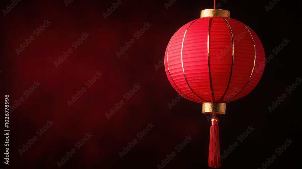 Obraz premium traditional red lantern with intricate details for chinese festival