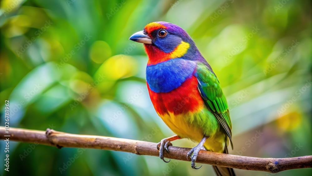 Vibrant image of a colorful bird perched on a tree branch, avian, feathers, wildlife, nature, beak, plumage, wings, vibrant Vibrant image of a colorful bird perched on a tree branch, avian, feathers, wildlife, nature, beak, plumage, wings, vibrant