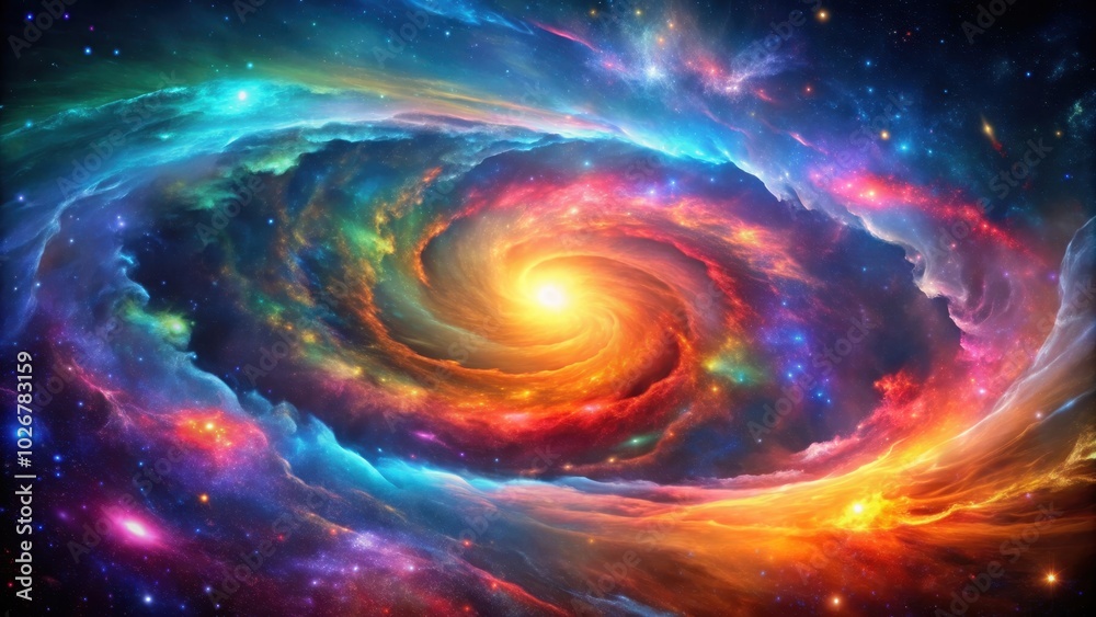 Vibrant cosmic nebula with swirling colors and bright stars, galaxy, space, astronomy, colorful, celestial, universe, beauty Vibrant cosmic nebula with swirling colors and bright stars, galaxy, space, astronomy, colorful, celestial, universe, beauty