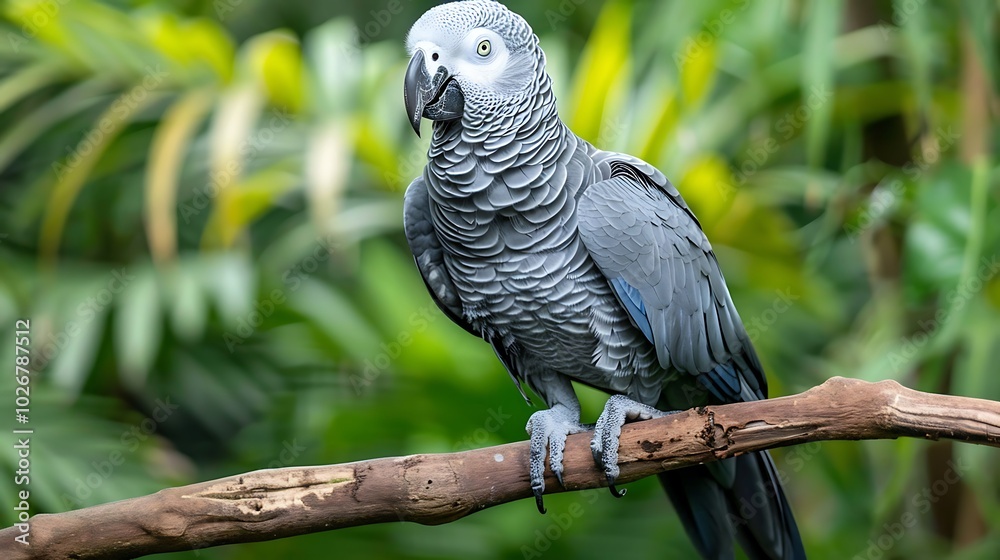 Obraz premium It is widely accepted that grey parrots are extremely intelligent and can speak like humans