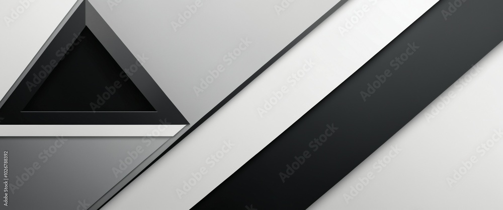 Monochrome Triangular Layered Banner Monochrome Triangular Layered Banner