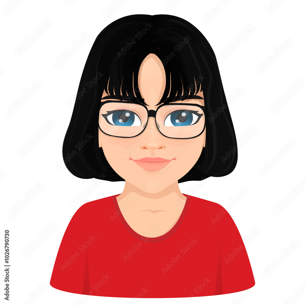 portrait of cute short hair girl portrait of cute short hair girl