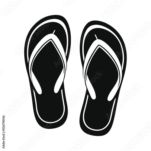 Flipflop vector silhouette