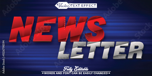 Breaking News Letter Vector Editable Text Effect Template