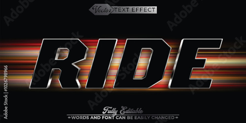 Speed Ride Vector Editable Text Effect Template
