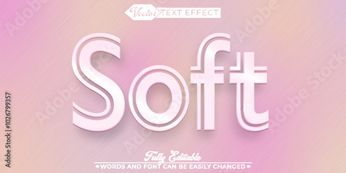 Soft Pink Vector Editable Text Effect Template
