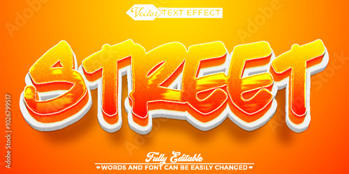 Grafitti Street Vector Editable Text Effect Template