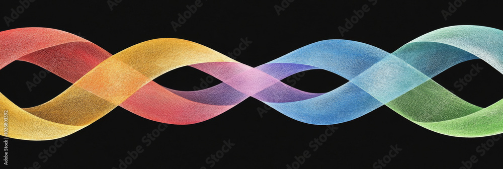 custom made wallpaper toronto digitalAbstract colorful infinity symbol on a black background.
