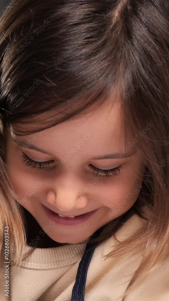 vertical video Close Up Portrait Child Draws With Colored pencils on Paper vertical video Close Up Portrait Child Draws With Colored pencils on Paper