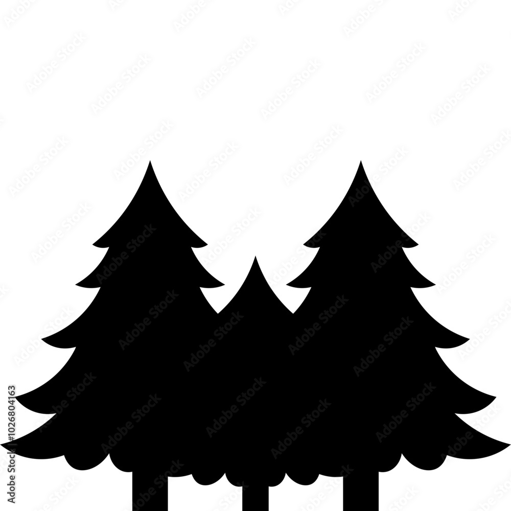 Christmas Pine Tree Silhouette Christmas Pine Tree Silhouette