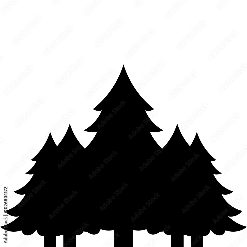 Christmas Pine Tree Silhouette Christmas Pine Tree Silhouette