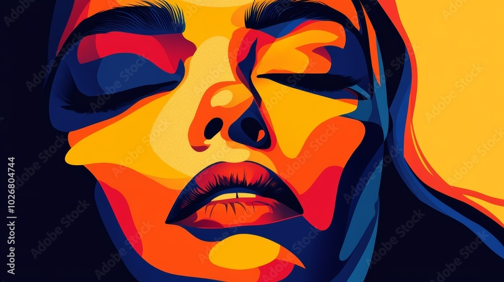 Obraz premium woman face illustration