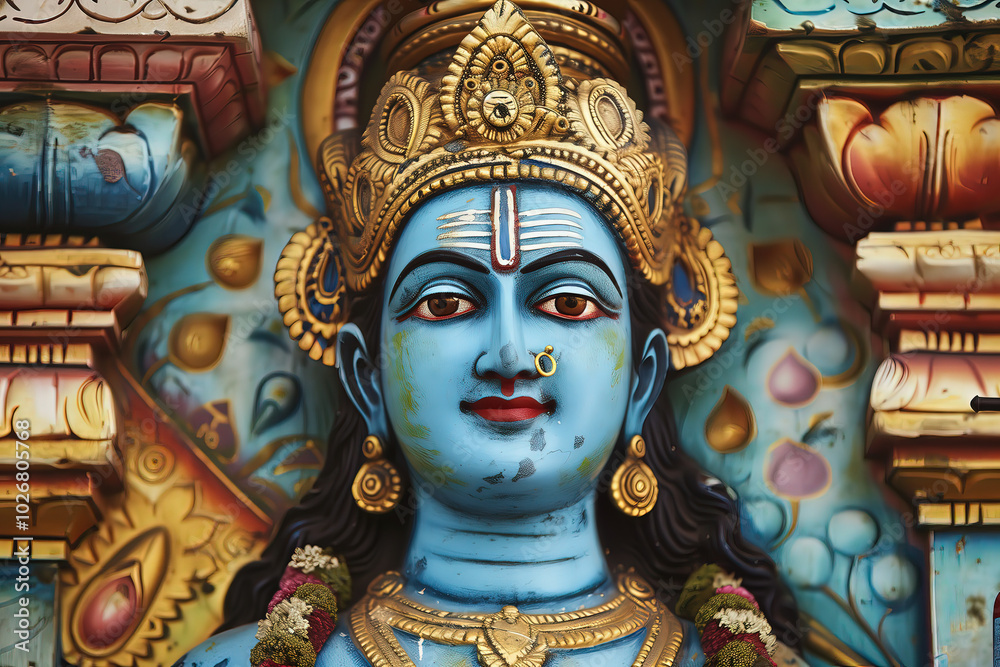 Hindu God Vishnu, Generative AI Hindu God Vishnu, Generative AI