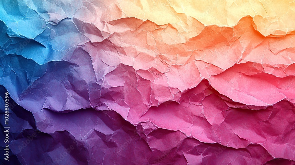 Fototapeta premium a highresolution image showcasing the intricate details of a crumpled paper texture serving as a background with a soft pastel color palette embodying a minimalist and aesthetic vibe