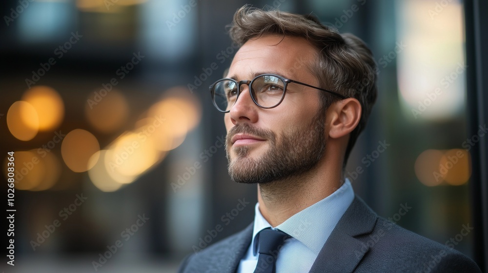 Side view of a professional businessman in a formal suit, captured in a modern corporate environment. High-resolution photo ideal for business themes, leadership, and professional presentation. Side view of a professional businessman in a formal suit, captured in a modern corporate environment. High-resolution photo ideal for business themes, leadership, and professional presentation.