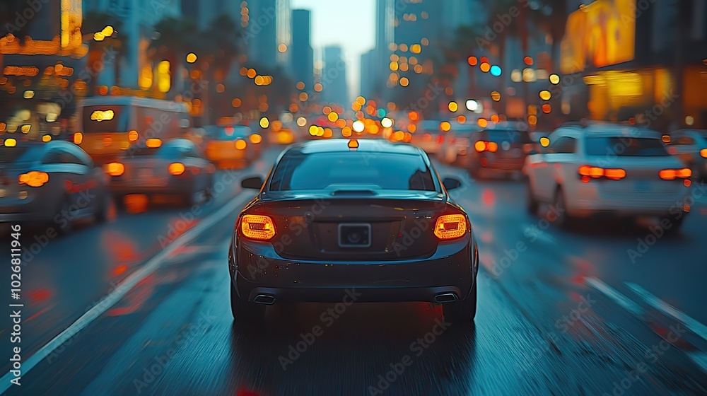 car camera setup capturing traffic scene with a dash cam mounted on the windshield car camera setup capturing traffic scene with a dash cam mounted on the windshield