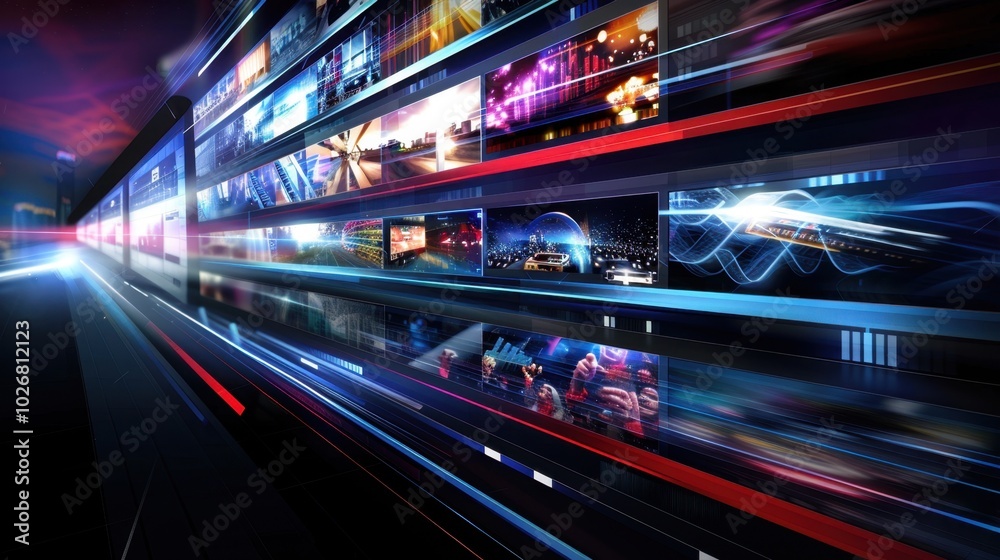 Dynamic Media Stream with Colorful Visuals Dynamic Media Stream with Colorful Visuals