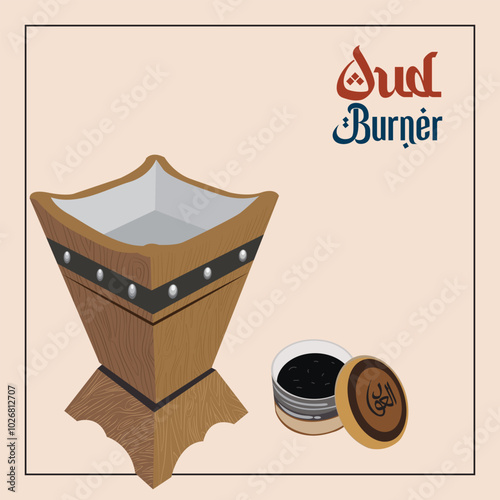 mabkhara oud burner aromaterapy arabic tradition background 