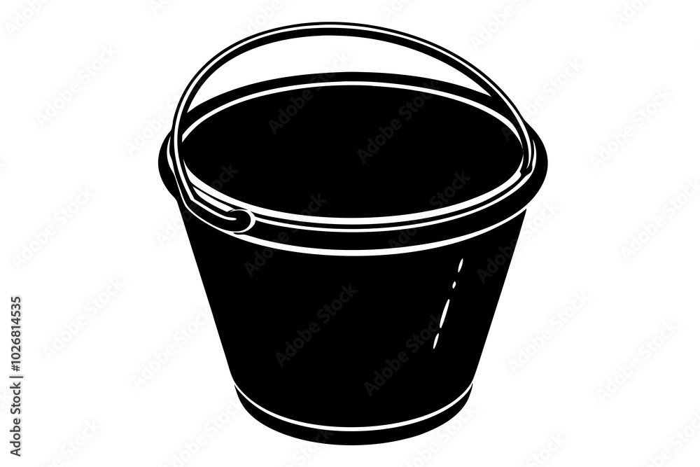 Beautiful bucket vector art illustration Beautiful bucket vector art illustration