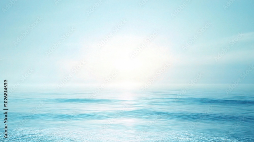 Obraz premium Serene Calm Water Horizon with Soft Light
