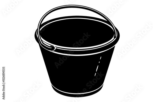 Beautiful bucket vector art illustration