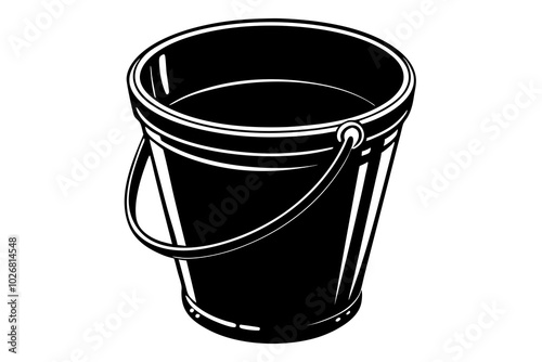 Beautiful bucket vector art illustration