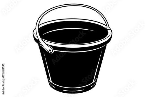 Beautiful bucket vector art illustration