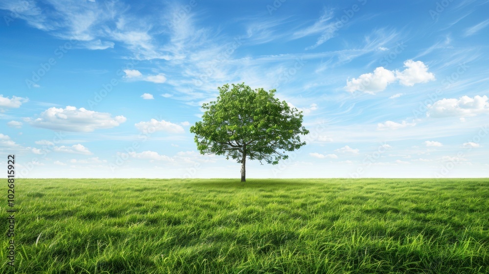 Lush Green Tree Under Clear Blue Sky Lush Green Tree Under Clear Blue Sky