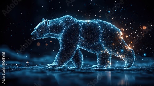 stylized polar bear representing the polaris data science python package symbolizing strength and adaptability in data analysis