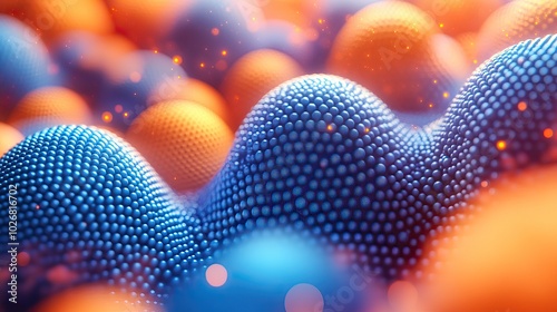 vibrant blue and orange spheres representing data visualization and machine learning concepts in scikit learn branding photo