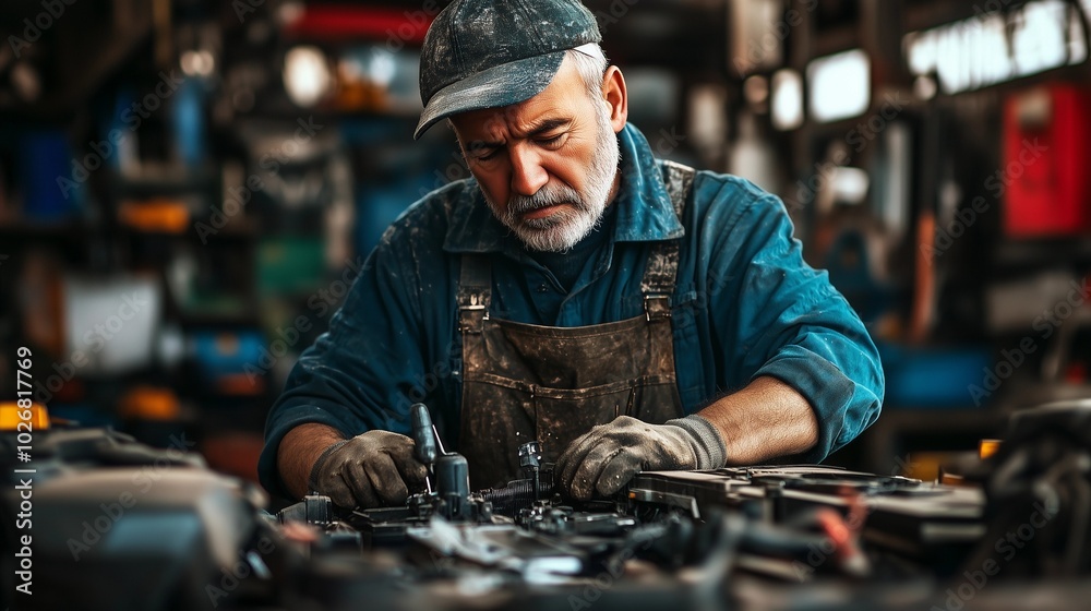 Worker Focused on Completing Tasks in a Professional Work Environment, Depicting Dedication and Productivity in a Job Setting