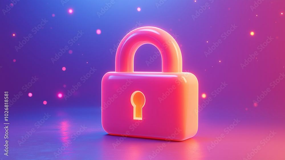 digital padlock icon crypto safety abstract background digital padlock icon crypto safety abstract background