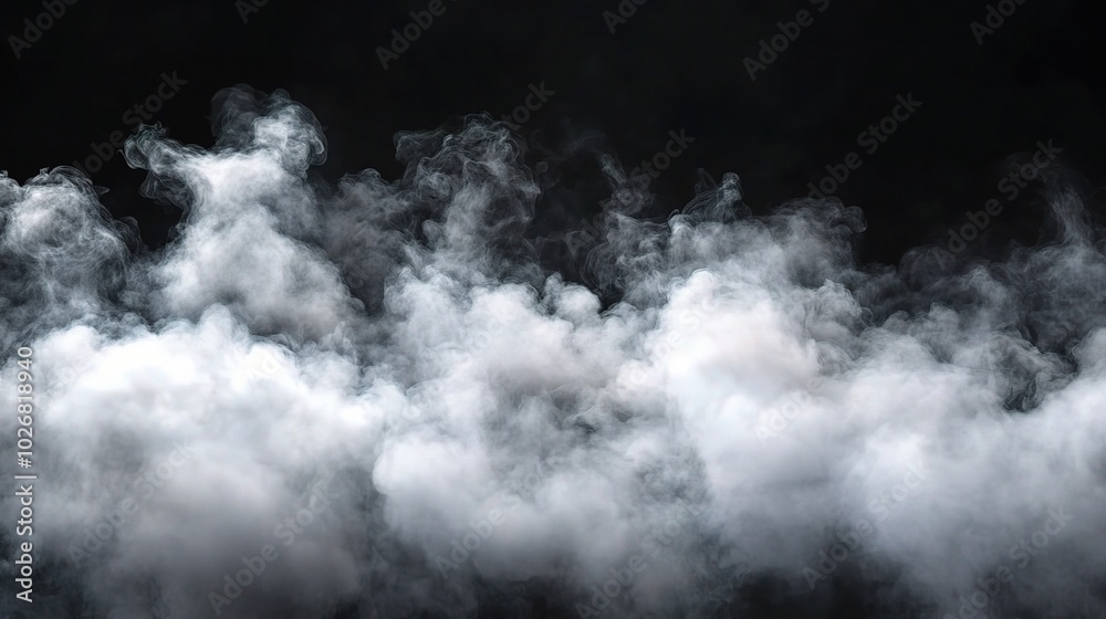 Obraz premium Soft White Smoke on a Dark Background